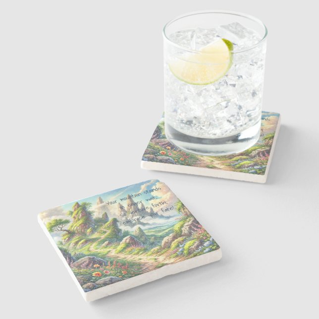 Posavasos De Piedra Ruta y presupuesto caprichosos (Lateral)