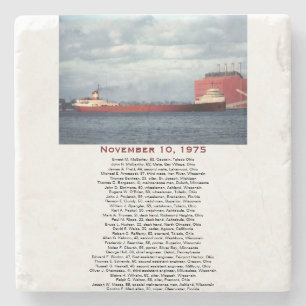 Posavasos De Piedra S.S. Edmund Fitzgerald Stone Coaster