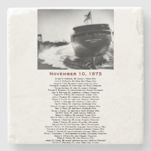 Posavasos De Piedra S.S. Edmund Fitzgerald Stone Coaster
