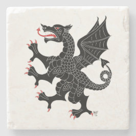 Posavasos De Piedra Sable Rampant Dragon