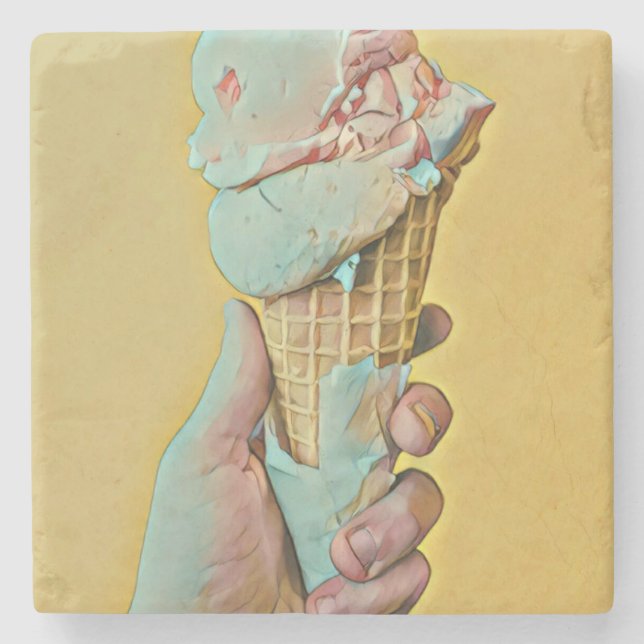 Posavasos De Piedra Sabor de helado (Anverso)