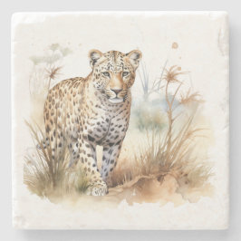 Posavasos De Piedra Safari de Animales Leopardo
