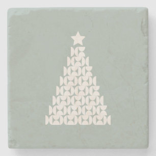 Posavasos De Piedra Sage Green Christmas Tree