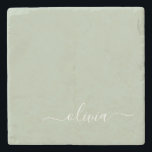 Posavasos De Piedra Sage Green Minimalista Moderno Monograma elegante<br><div class="desc">Presentamos nuestra elegante colección de monogramas Minimalistas y ecológicos: eleve su estética con serenidad sofisticada y elegancia intemporal. Nuestra colección muestra diseños minimalistas en un ambiente tranquilo y verde, complementado con refinados monogramas adaptados a su estilo personal. Desde papel pulido hasta accesorios versátiles, cada pieza de nuestra colección está meticulosamente...</div>