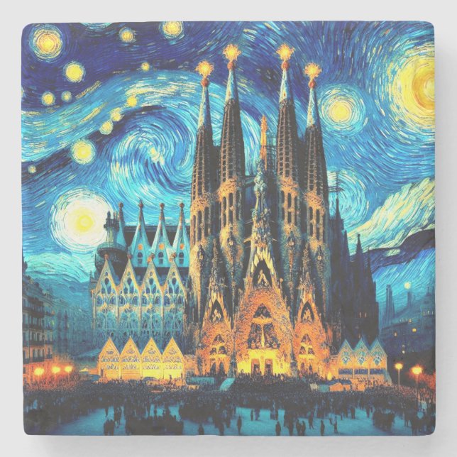 Posavasos De Piedra Sagrada Familia Barcelona (Anverso)
