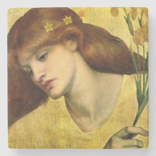Posavasos De Piedra Saint Lily (por Gabriel Rossetti) (Anverso)