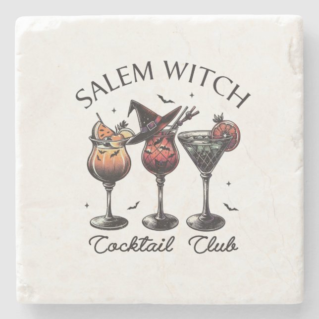 Posavasos De Piedra Salem Cocktail Club (Anverso)