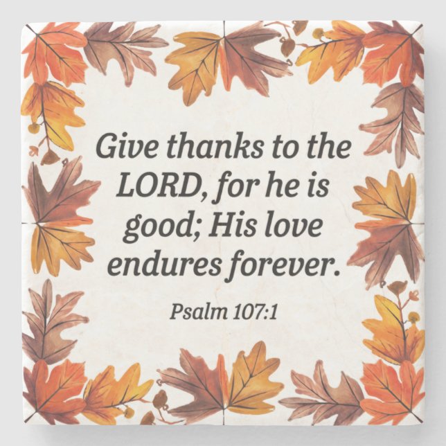 Posavasos De Piedra Salmo 107:1 (Anverso)