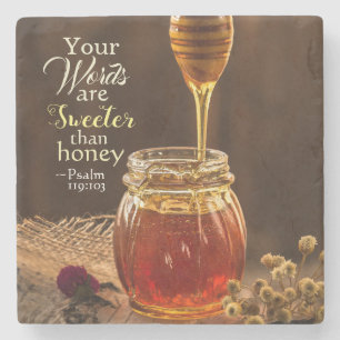 Posavasos De Piedra Salmo 119:103 Tus palabras son más dulces que la m