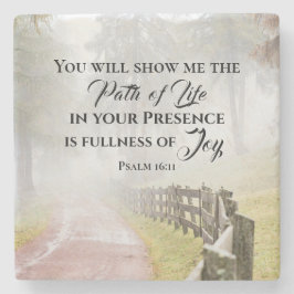 Posavasos De Piedra Salmo 16:11 Me enseñarás el Camino de la Vida