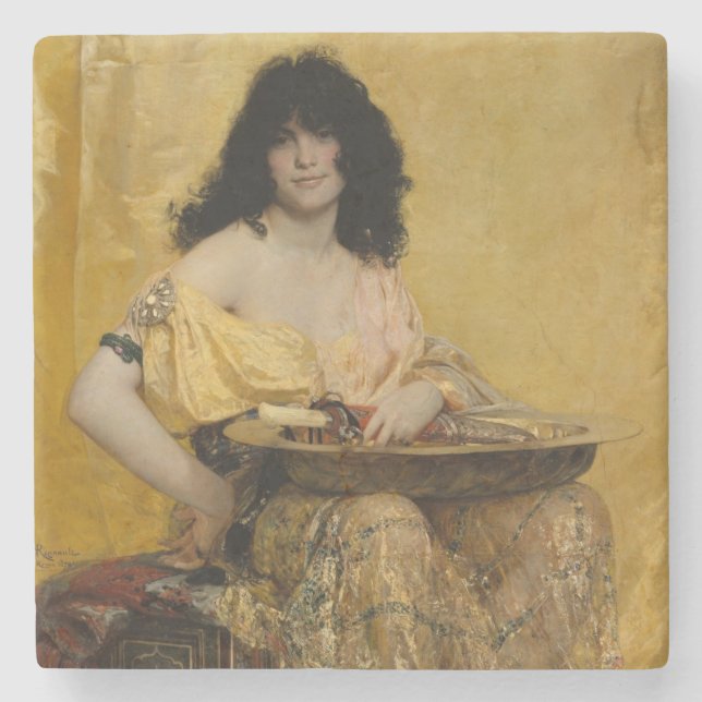 Posavasos De Piedra Salomé (retrato femenino) (de Henri Regnault) (Anverso)