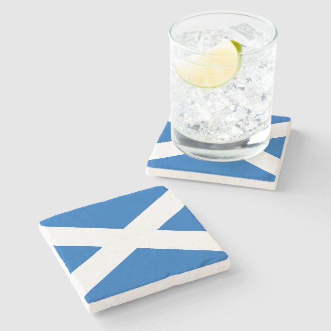 Posavasos De Piedra Saltire ~ Bandera de Escocia (Lateral)