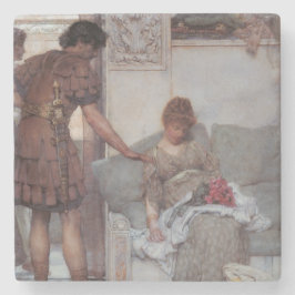 Posavasos De Piedra Saludo silencioso (por Lawrence Alma-Tadema)