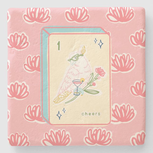 Posavasos De Piedra Saludos a Bam Mahjong (Anverso)