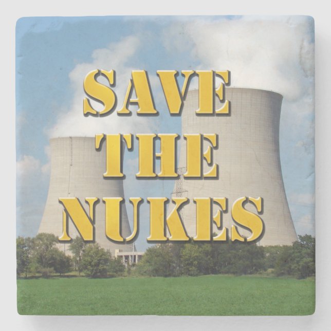 Posavasos De Piedra Salvar A Las Nukes (Anverso)