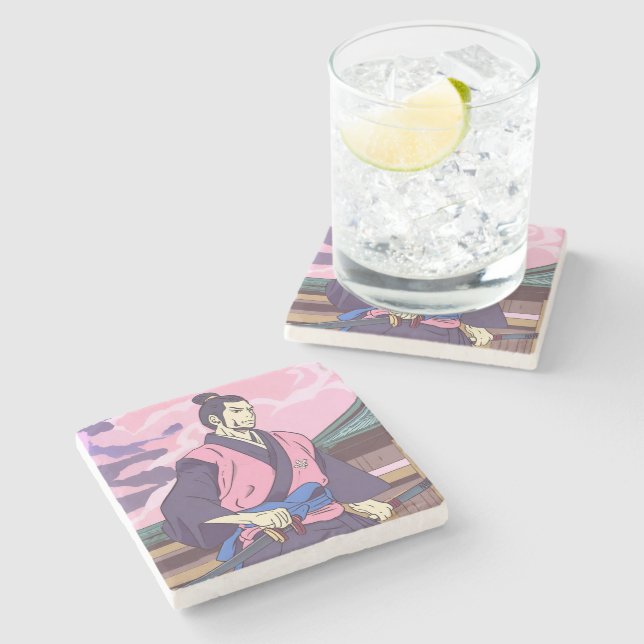 Posavasos De Piedra samurai (Lateral)