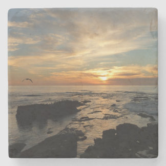Posavasos De Piedra San Diego Sunset I California Seascape