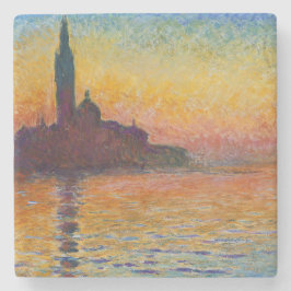 Posavasos De Piedra San Giorgio Maggiore en Dusk (por Claude Monet)