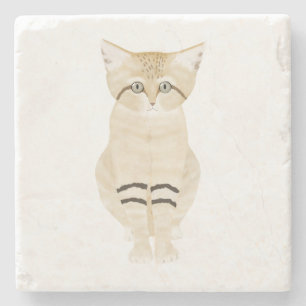 Posavasos De Piedra Sand Cat Stone Coaster