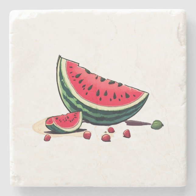 Posavasos De Piedra sandía Palestina (Anverso)