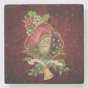 Posavasos De Piedra Santa Claus les desea una feliz Navidad