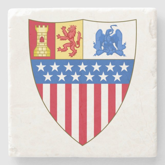 Posavasos De Piedra Santa Fe, Nuevo México (Escudo de armas) (Anverso)