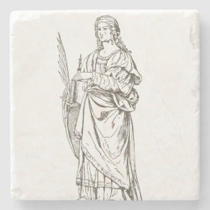 Posavasos De Piedra Santa Lucía por Bernardino Luini