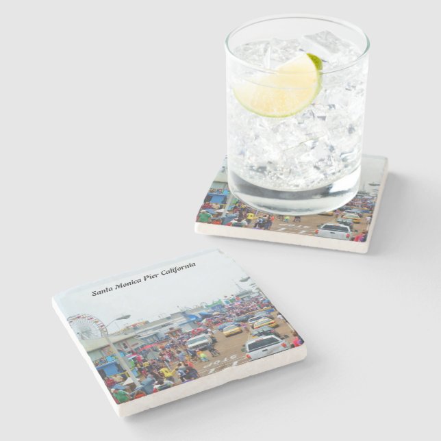 POSAVASOS DE PIEDRA SANTA MONICA PIER  (Lateral)