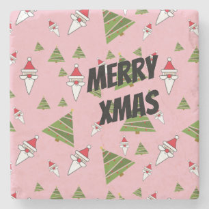 Posavasos De Piedra Santa personalizar y árbol de Navidad