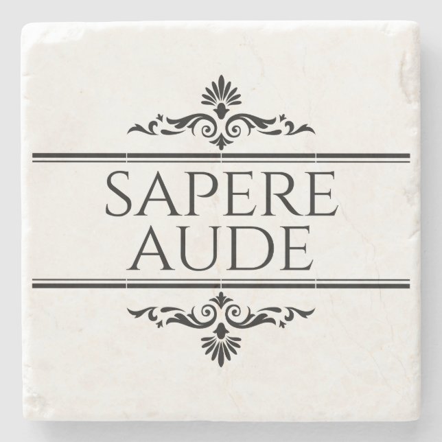 Posavasos De Piedra Sapere Aude (Anverso)