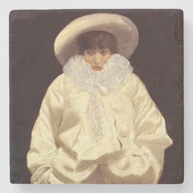 Posavasos De Piedra Sarah Bernhardt como Pierrot (Anverso)