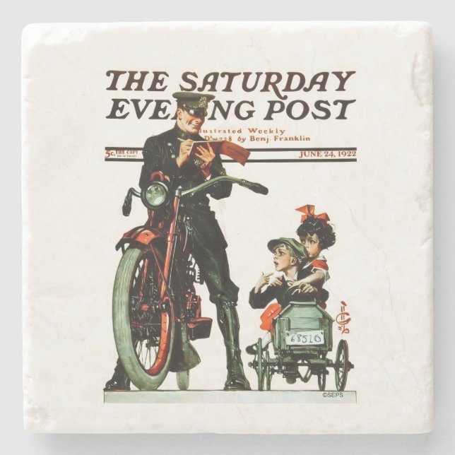 Posavasos De Piedra Saturday Evening Post  (Anverso)