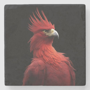 Posavasos De Piedra Scarlet Phoenix Sits Orgulloso