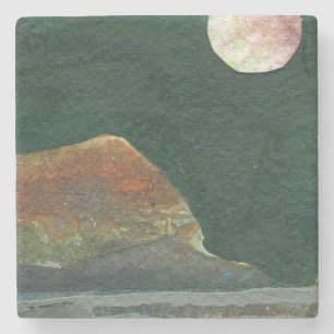 Posavasos De Piedra Sci-Fi - mundo del planeta del espacio alienígena