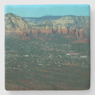 Posavasos De Piedra Sedona y la roca de la olla de café desde arriba