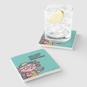 Posavasos De Piedra Seguro que axolotl preguntas Meme Sarcástico Lindo