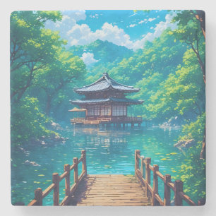 Posavasos De Piedra (Seijaku no Kohan) - Serenidad junto al lago