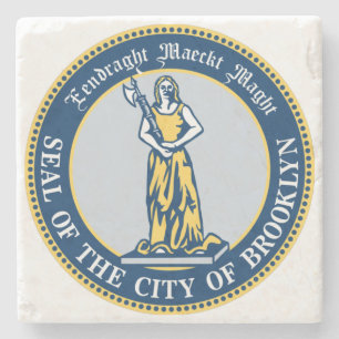 Posavasos De Piedra Sello de Brooklyn (barrio de Nueva York)