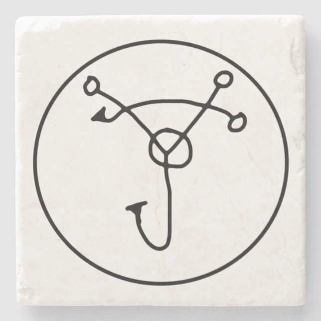 Posavasos De Piedra Sello de mármol del ángel AANAA de Enochian (Anverso)