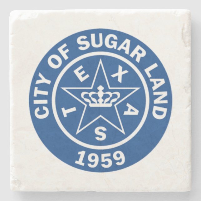 Posavasos De Piedra Sello de tierras azucareras (Texas) (Anverso)