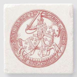 Posavasos De Piedra Sello medieval heralúrgico de Thomas de Beauchamp