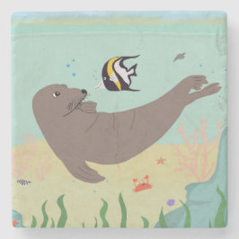 Posavasos De Piedra Sello monje hawaiano