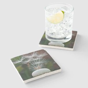 Posavasos De Piedra Semillas delicadas de diente de león 