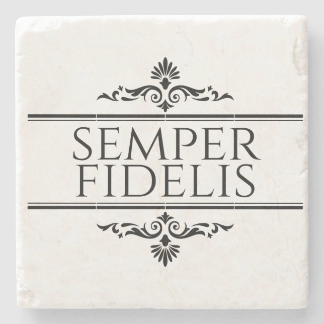 Posavasos De Piedra Semper Fidelis (Anverso)