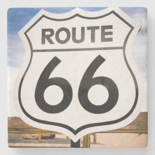 Posavasos De Piedra Señal de tráfico de la ruta 66, Arizona