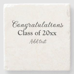 Posavasos De Piedra Sencillas felicitaciones por graduación mínima aña