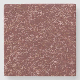 Posavasos De Piedra Sencillo Abstrato Thread Art Patrón rojo