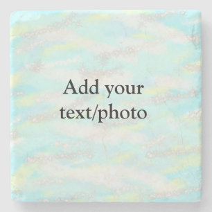 Posavasos De Piedra Sencillo purpurina pastel colorido añade tu foto d