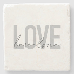 Posavasos De Piedra Sencillo, urbano, moderno, fresco diseño Love Barc