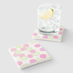 Posavasos De Piedra Sencillo y elegante logo personalizado aquí compañ